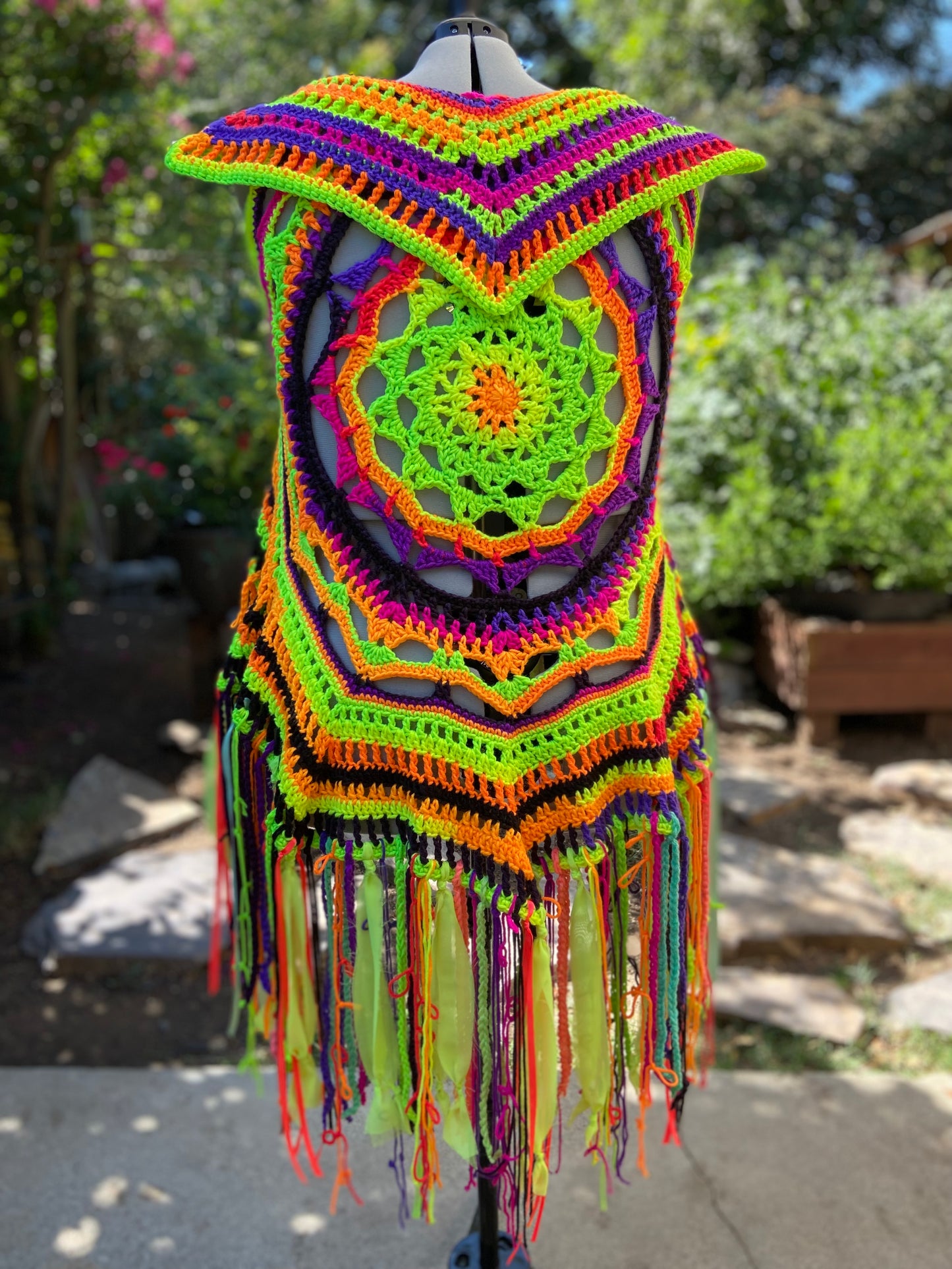 Neon mandala vest