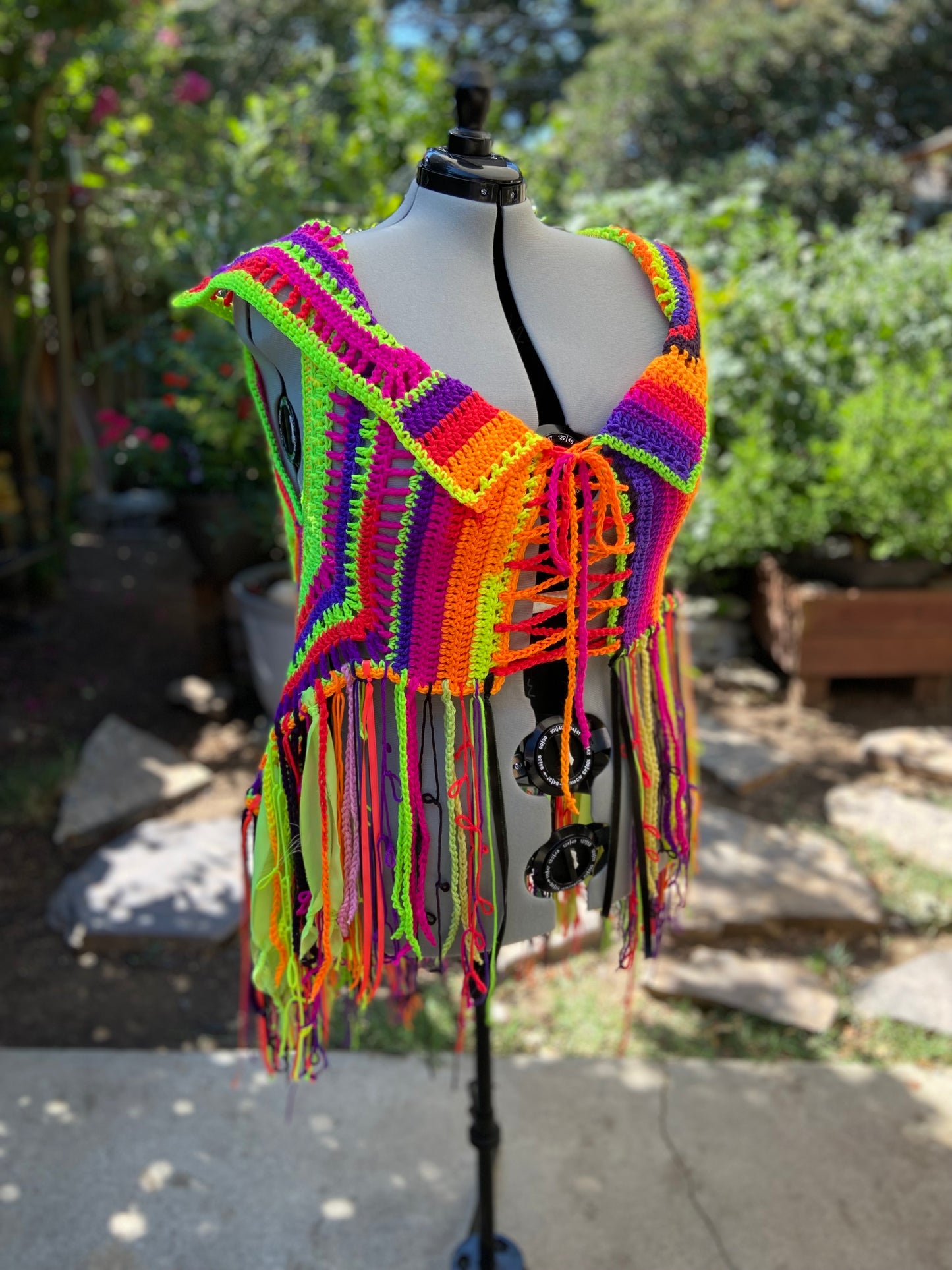 Neon mandala vest