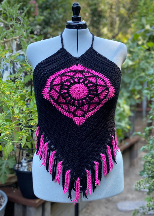 Pink star crop top